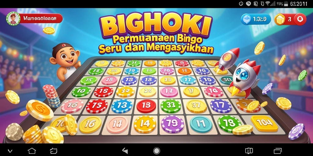 Tampilan gameplay Bingo yang mengasyikkan di BIGHOKI.
