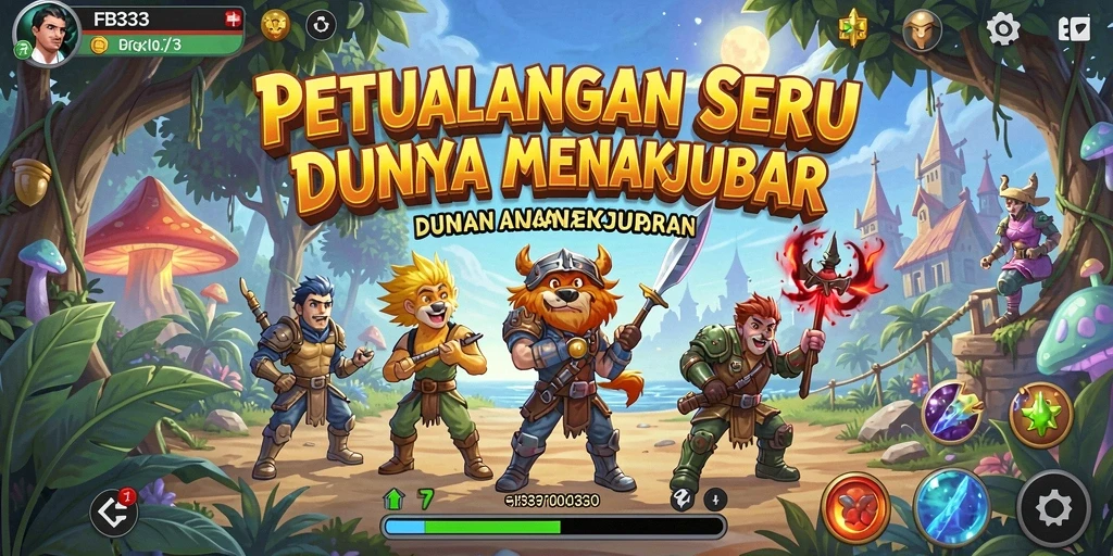 Tangkapan layar FB333 menampilkan aksi seru dalam petualangan luar biasa.