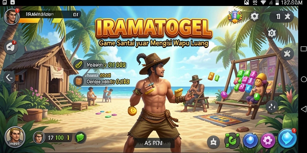 Tangkapan layar gameplay IRAMATOGEL yang penuh warna dan menarik.