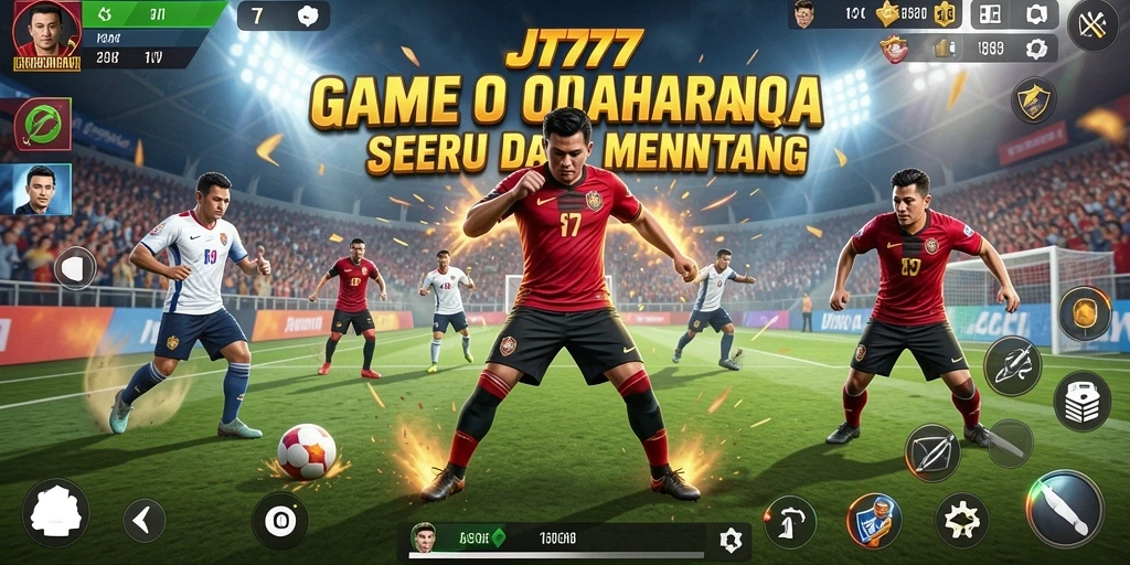 Tampilan gameplay menarik dalam olahraga yang mendebarkan.