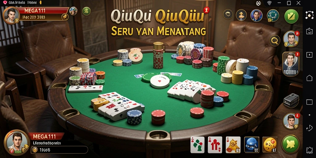 Gameplay seru MEGA111 yang mengasyikkan saat bermain QiuQiu.