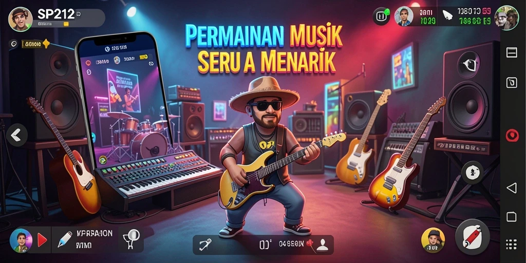 Tampilan gameplay SP212 yang mengasyikkan dan penuh warna.