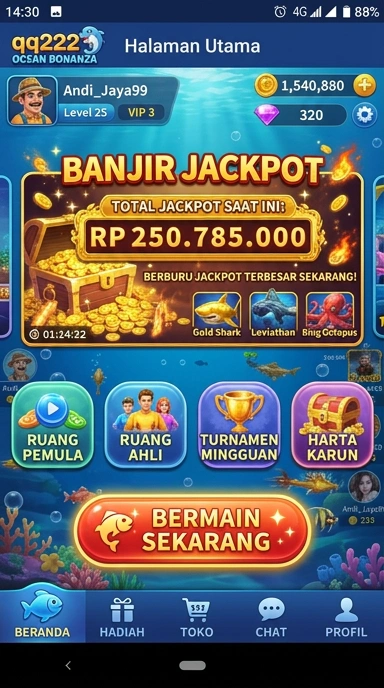 Screenshot dari antarmuka pengguna qq222 yang intuitif.